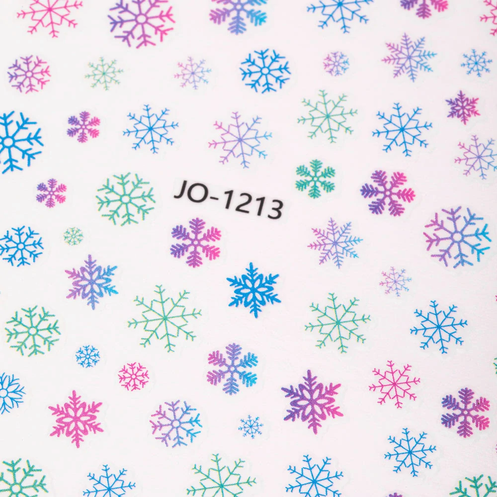 Vánoční samolepky na nehty - Joyful Christmas (ultra tenké vánoční a zimní nálepky na nehty)