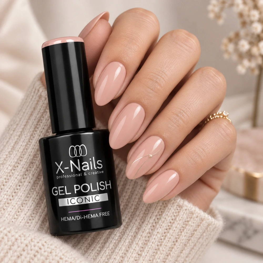 Gel lak Iconic Blush Nude 5 g – pudrově růžový, HEMA & Di-HEMA Free