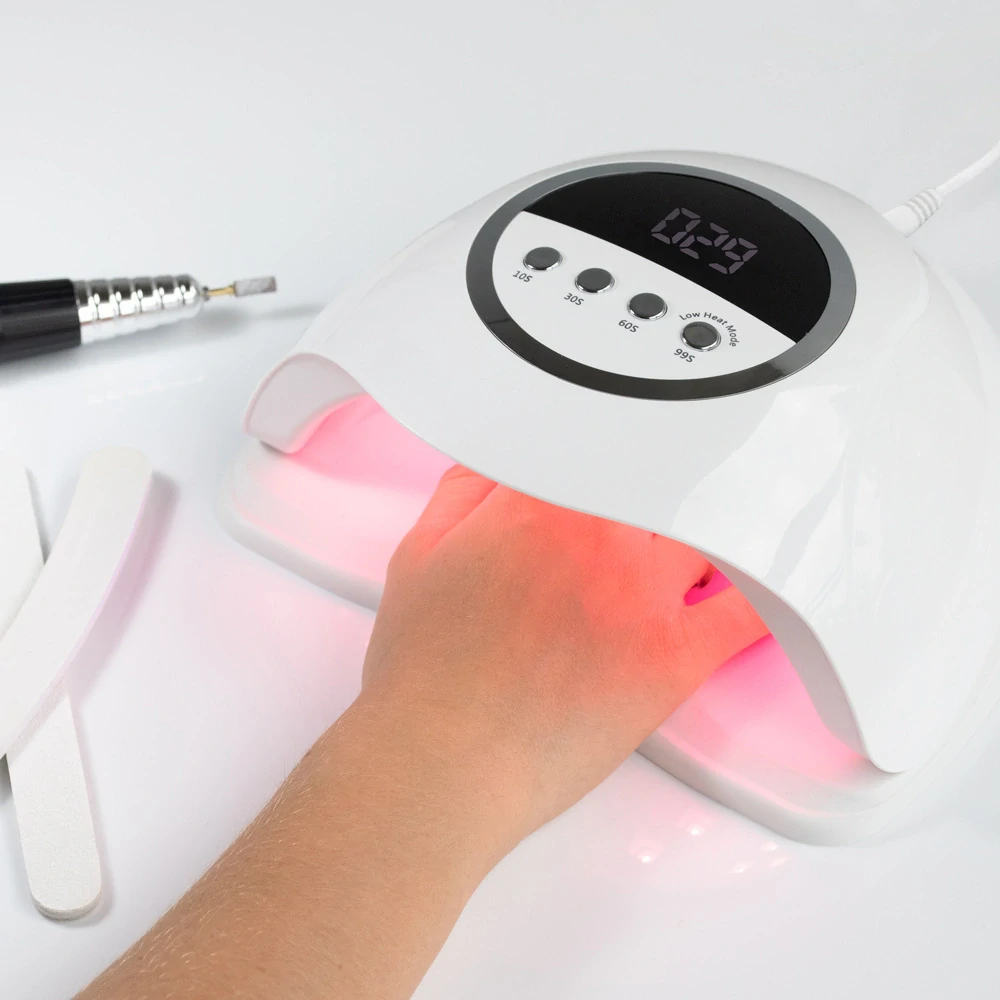 UV/LED lampa na nehty X20 MAX 258 W – 72 diod, Low Heat mode (červené světlo)