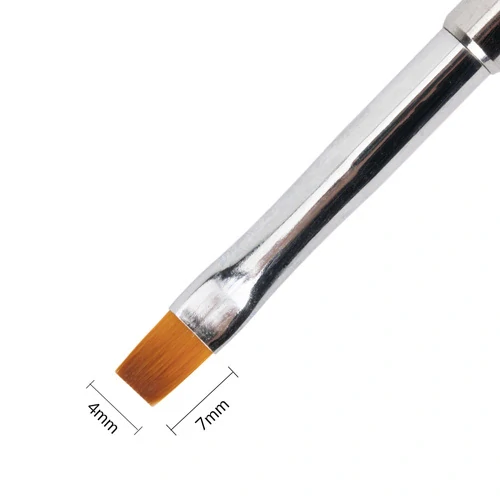 Štětec na gelové nehty č. 6 AlleLac Gold – plochý, syntetický vlas