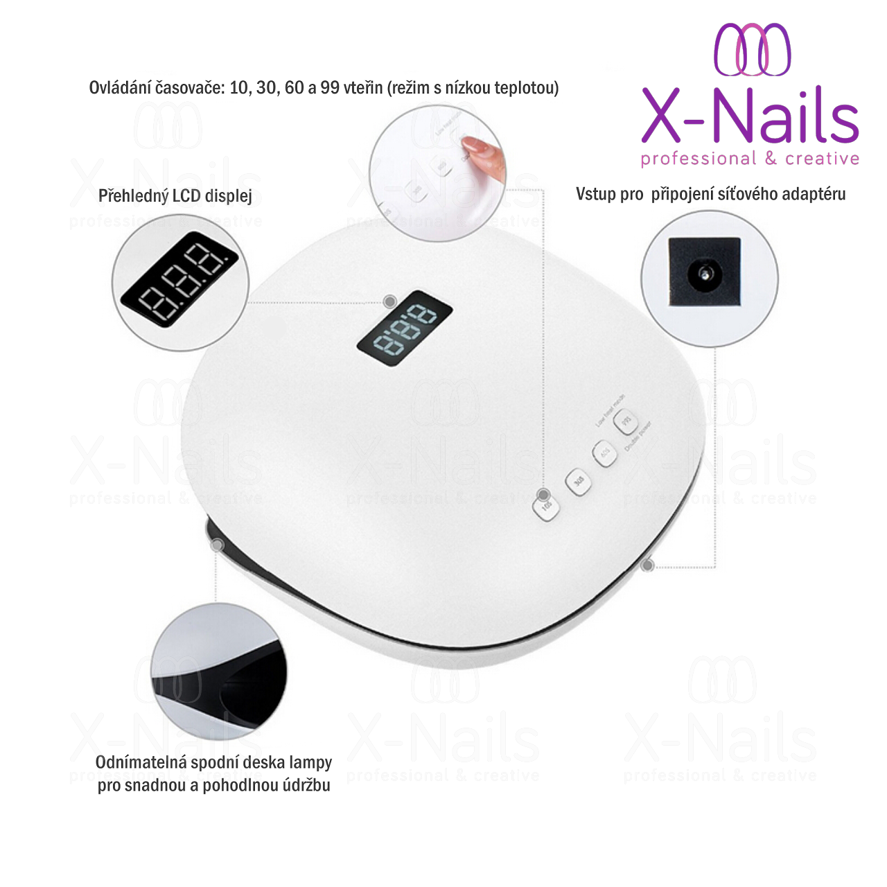 X-NAILS duální UV/LED lampa na nehty 48W – PROFI EXCELLENT S4 2v1