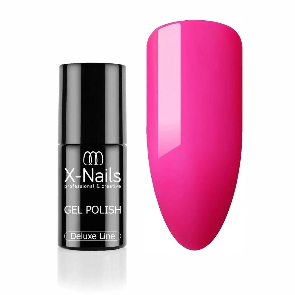 Profesionální gel lak Deluxe line, 5ml – PETUNIA (neonově růžový, perfektně krycí gel lak)