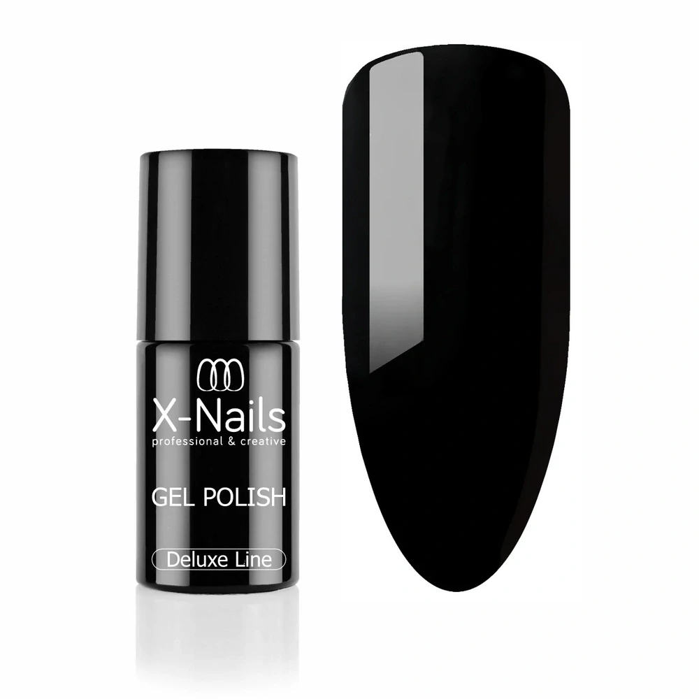 Profesionální gel lak Deluxe line, 5ml – ANTHRACITE (antracitově černý, perfektně krycí gel lak)