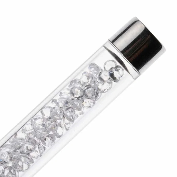 Štětec na ombre nehty Glam line, č. 6 - bílé zirkony