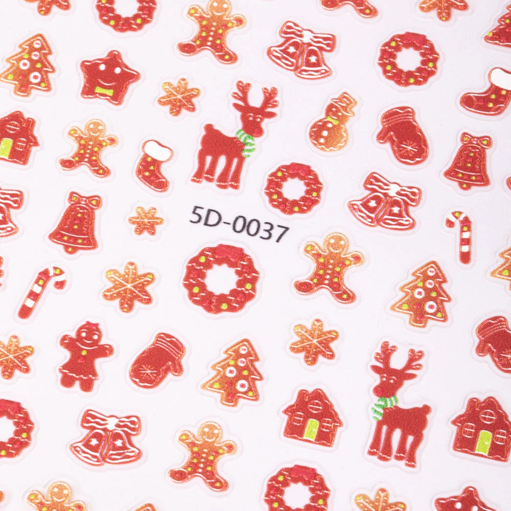 3D Vánoční samolepky na nehty – Merry Christmas SD0037