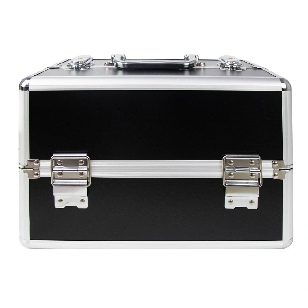 Rozkládací kosmetický kufřík na gel laky - SIMPLY BLACK, vel. M