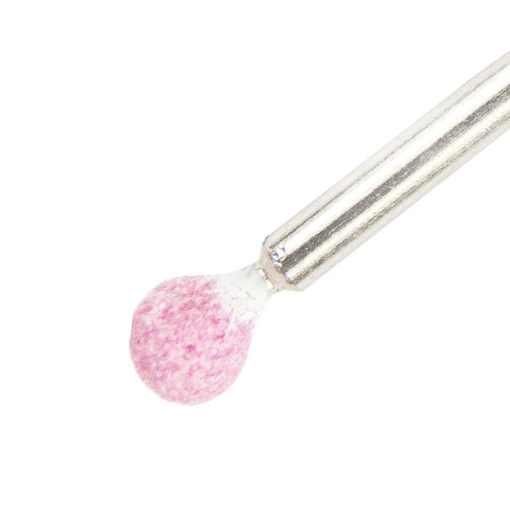 Kameninová fréza na nehty – brusný nástavec KULIČKA (růžový kameninový nástavec)