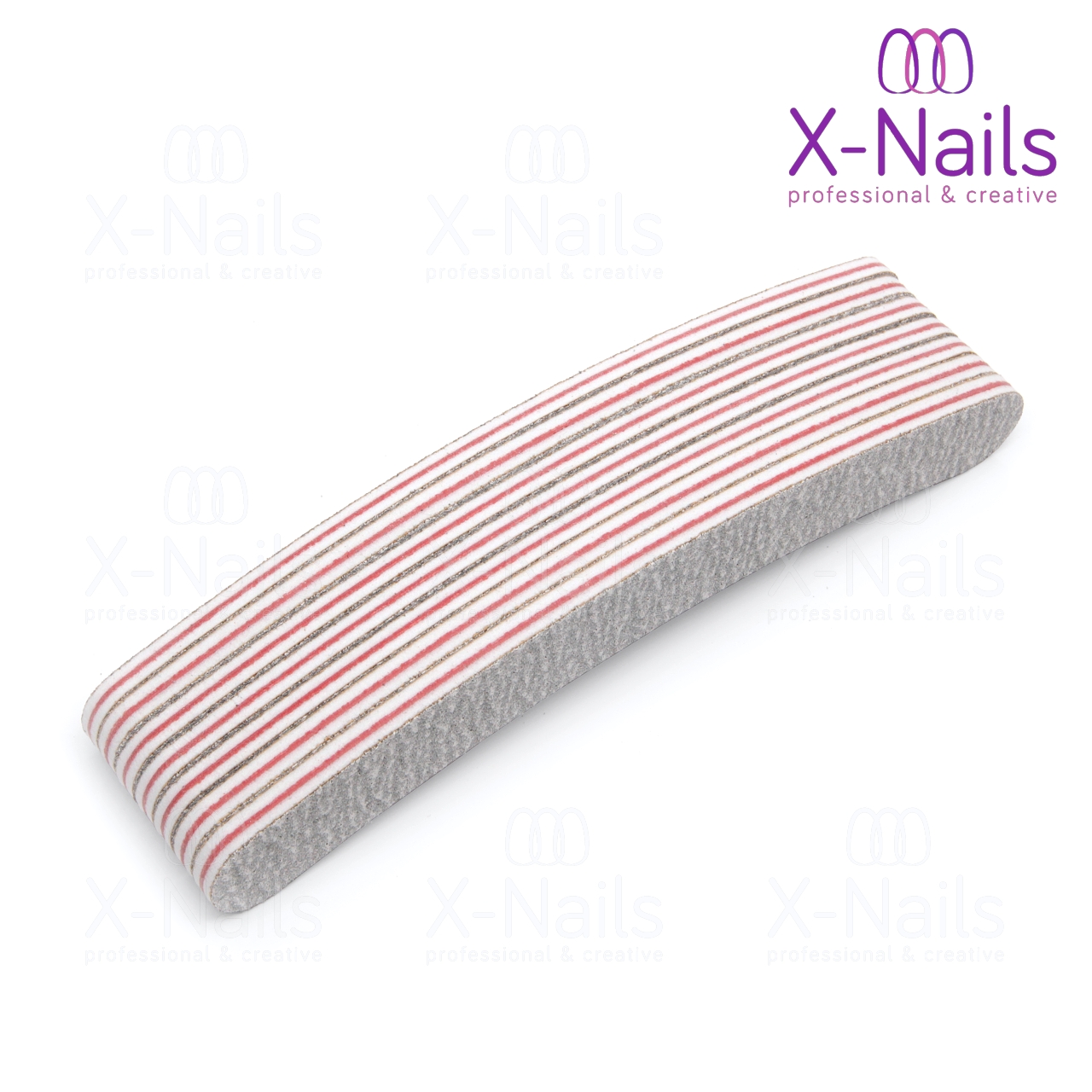 X-NAILS pilník na nehty Eco Line 100/100, loďka - ZEBRA 25 ks