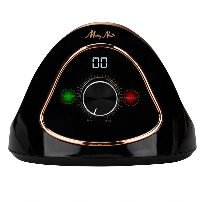 Bruska na nehty M15 68W, černo-zlatá + brusné nástavce ZDARMA (extra výkonná profi bruska s LCD ovládacím panelem)