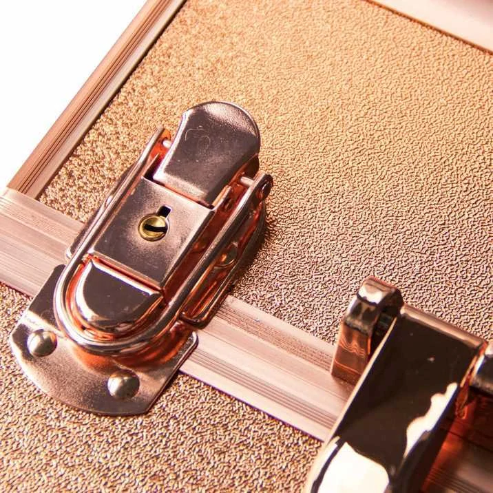 Rozkládací kosmetický kufřík L - ROSE GOLD (luxusní růžově zlatý)