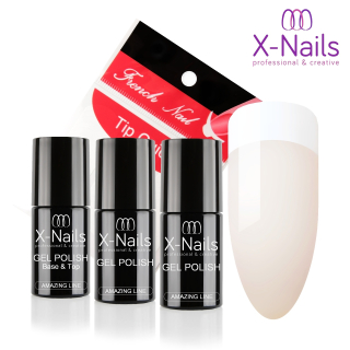 Gel lak sada na francouzskou manikúru French Set #3 + šablony ZDARMA