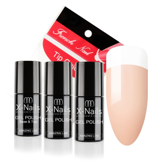 Gel lak sada na francouzskou manikúru French Set #2 + šablony ZDARMA