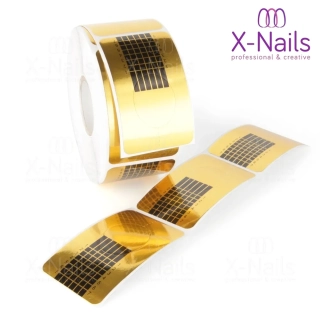 Papírová šablona na modeláž gelových i akrylových nehtů, 100 ks - ZLATÁ