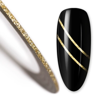 Samolepící zdobící páska na nehty glitrová - GLITTER ZLATÁ 10