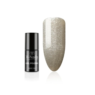 Gel lak Iconic line, 6g – CHAMPAGNE SPARKLE (třpytivý šampaňsko-stříbrný)