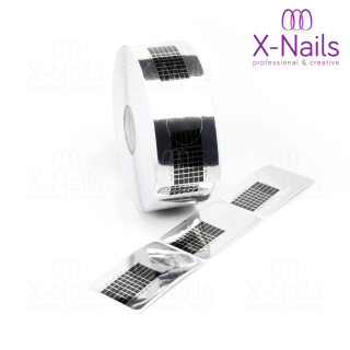 Papírová šablona na modeláž gelových i akrylových nehtů, 100 ks - STŘÍBRNÁ