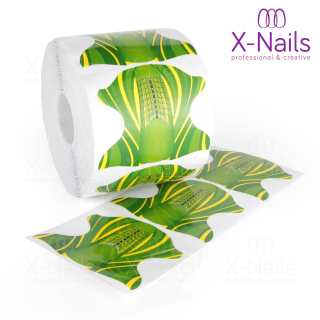 Papírová šablona na modeláž gelových i akrylových nehtů, 10 ks -ZELENÁ