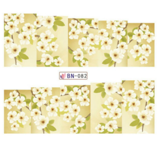 Barevné květinové vodolepky na nehty - FLORAL LUX 