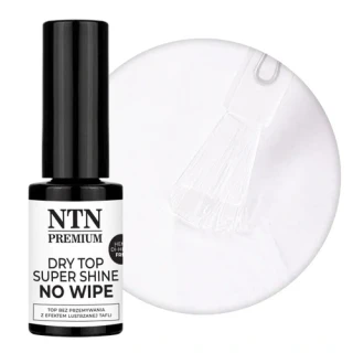 Zakončovací bezvýpotkový no wipe top gel lak, 5 g - Dry top super shine