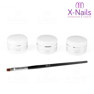 Zvýhodněná sada UV gelů na nehty + štětec na gel zdarma BASIC SET