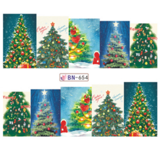 Barevné zimní vodolepky na nehty - ZIMA&SNĚHULÁCI