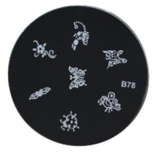 Razítkovací destička na nehty – ORNAMENTY B78