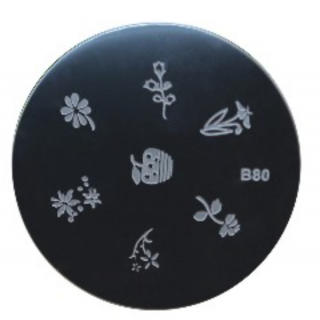 Razítkovací destička na nehty – ORNAMENTY B80