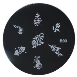 Razítkovací destička na nehty – ORNAMENTY B93