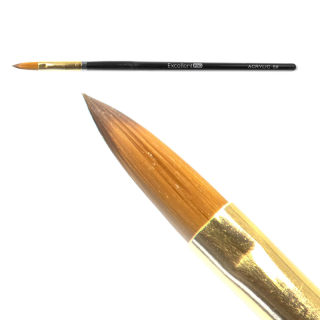 Štětec na akrylovou modeláž, přírodní vlas, č.8 - Excellent PRO (černá dřevěná rukojeť)
