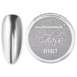 Leštící pigment na nehty Glass Effect Silver (stříbrný zrcadlový efekt)