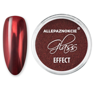 Leštící pigment na nehty Glass Effect Red (červený zrcadlový efekt)