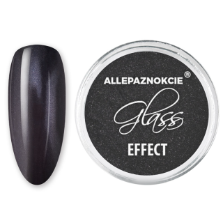 Leštící pigment na nehty Glass Effect Black (černý zrcadlový efekt)