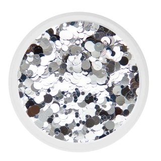 Holografické mini fólie na nehty - Silver drops (stříbrné mini pihy, mix velikostí)