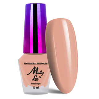 Klasický lak na nehty,10ml - Molly 203 (tmavší nude lak na nehty, vysoký lesk, výdrž až 12 dní)