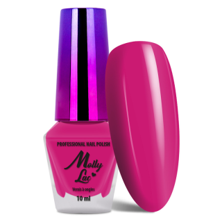 Klasický lak na nehty,10ml - Molly 52 (tmavě růžový lak na nehty, vysoký lesk, výdrž až 12 dní)