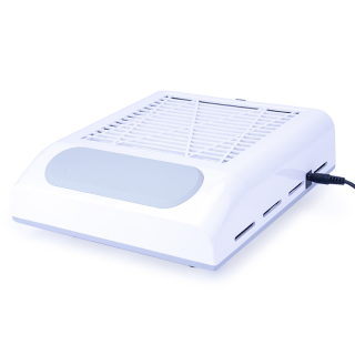 Profesionální odsávačka prachu na nehty, 1 ventilátor - BÍLÁ (bezsáčková, vysoký výkon 80W)