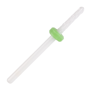 Keramická fréza na nehty – brusný nástavec MALÝ VÁLEC HRUBÝ (zelený pruh, hrubá frézka, zakulacené zakončení)