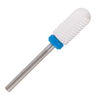 Keramická fréza na nehty – brusný nástavec VÁLEC STŘEDNÍ (zakulacený, střední modrá frézka, M3/32)