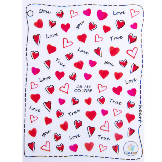 Zamilované samolepky na nehty - VALENTÝN CA139