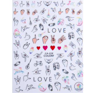 Zamilované samolepky na nehty - VALENTÝN CA258