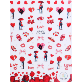 Zamilované samolepky na nehty - VALENTÝN CA432