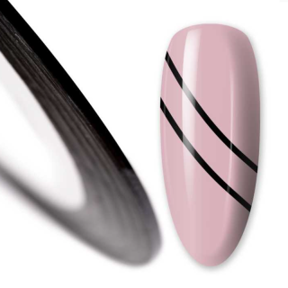 Samolepící zdobicí páska na nehty, 1mm - ČERNÁ 05