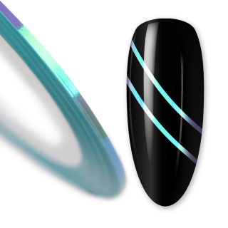 Samolepící zdobicí páska na nehty, 1mm - LASER TYRKYS 15