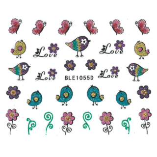 3D velikonoční nálepky na nehty - samolepky na nehty VELIKONOCE 1055D