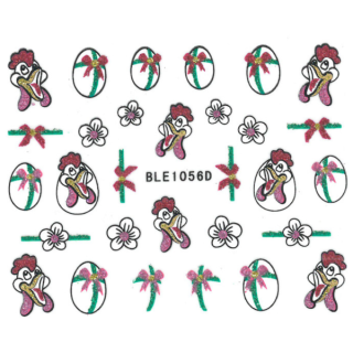 3D velikonoční nálepky na nehty - samolepky na nehty VELIKONOCE 1056D