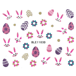 3D velikonoční nálepky na nehty - samolepky na nehty VELIKONOCE 1103D