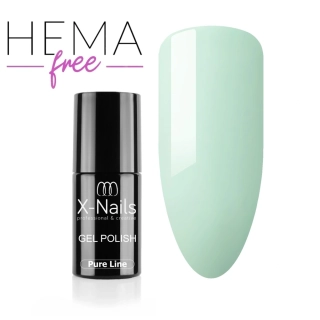 Hypoalergenní gel lak na nehty Pure line, 5ml – MINTY (středně tmavý mint, bez alergizujících složek HEMA)