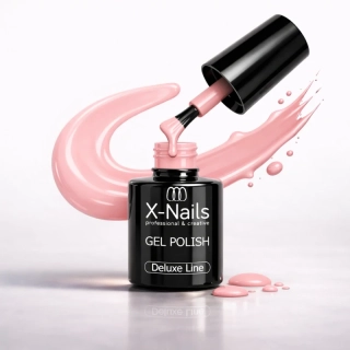 Profesionální gel lak Deluxe line, 5ml – PASTEL PEACH (broskvově růžový, perfektně krycí gel lak)