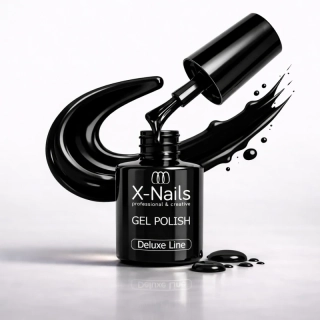 Profesionální gel lak Deluxe line, 5ml – ANTHRACITE (antracitově černý, perfektně krycí gel lak)