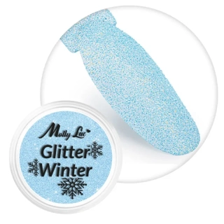 Jemný glitrový prach na nehty, 1g - Glitter Winter 04 (krásně třpytivý holografický glitter)
